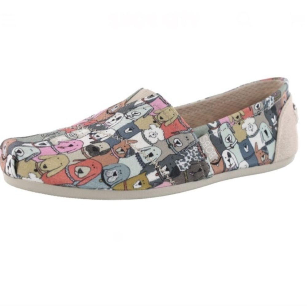 Bobs by Skechers Wag Party Dogs Puppies Alpargata Flat Slip On Shoes Women's 6